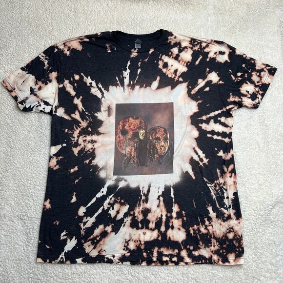 Halloween Jason Black Bleached Tee 2XL - Picture 2 of 8